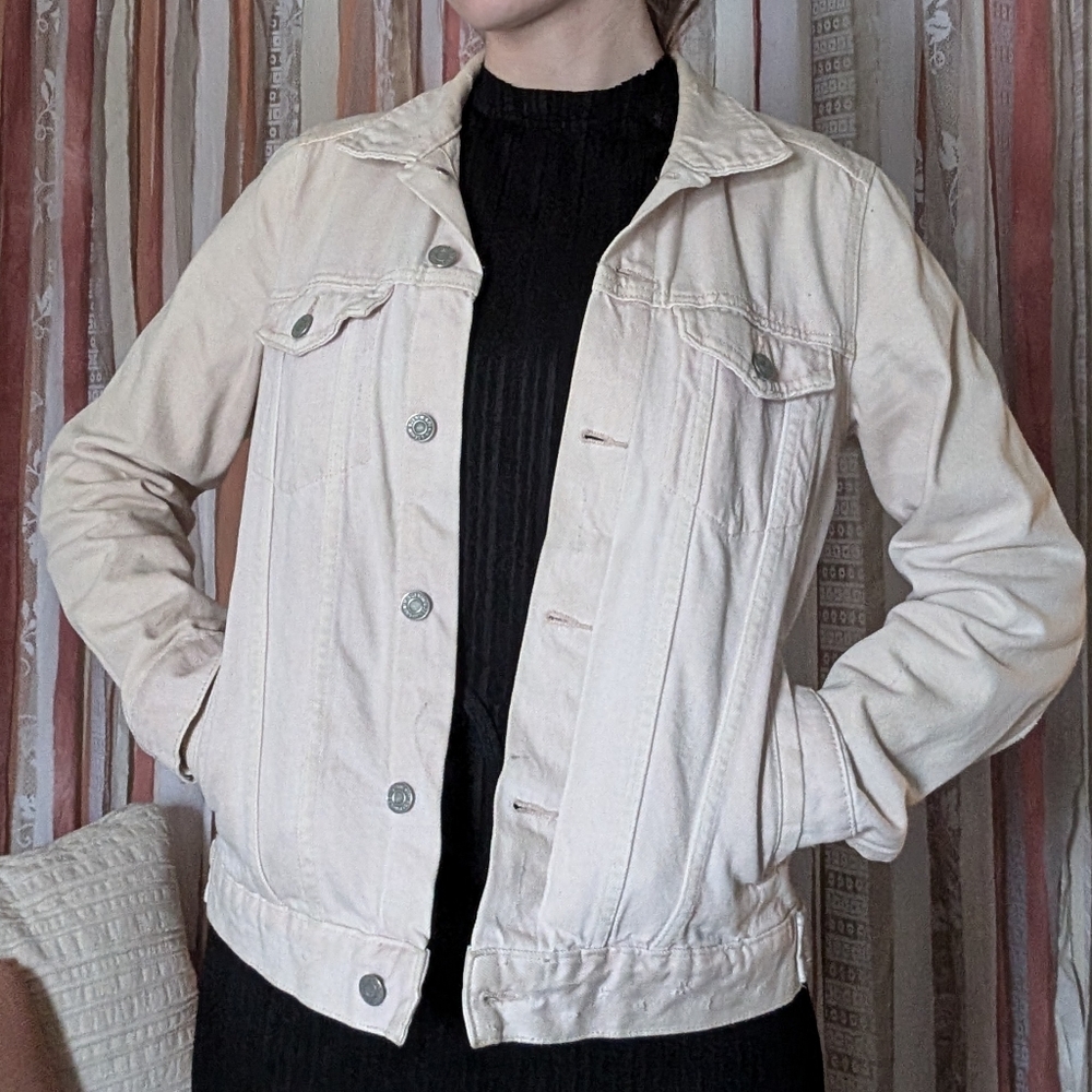 Pale Pink Denim Jacket